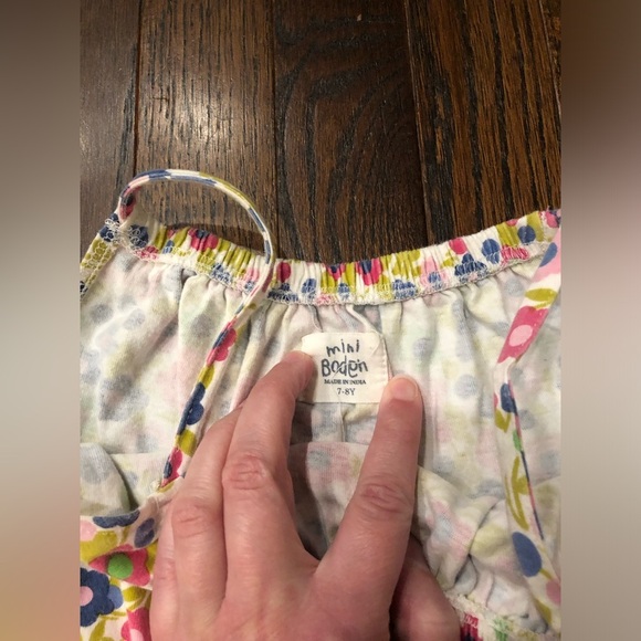 Mini Boden Girls 7-8Y Floral Romper/Jumpsuit with Pockets & Waist Tie - VGUC! - Picture 6 of 10